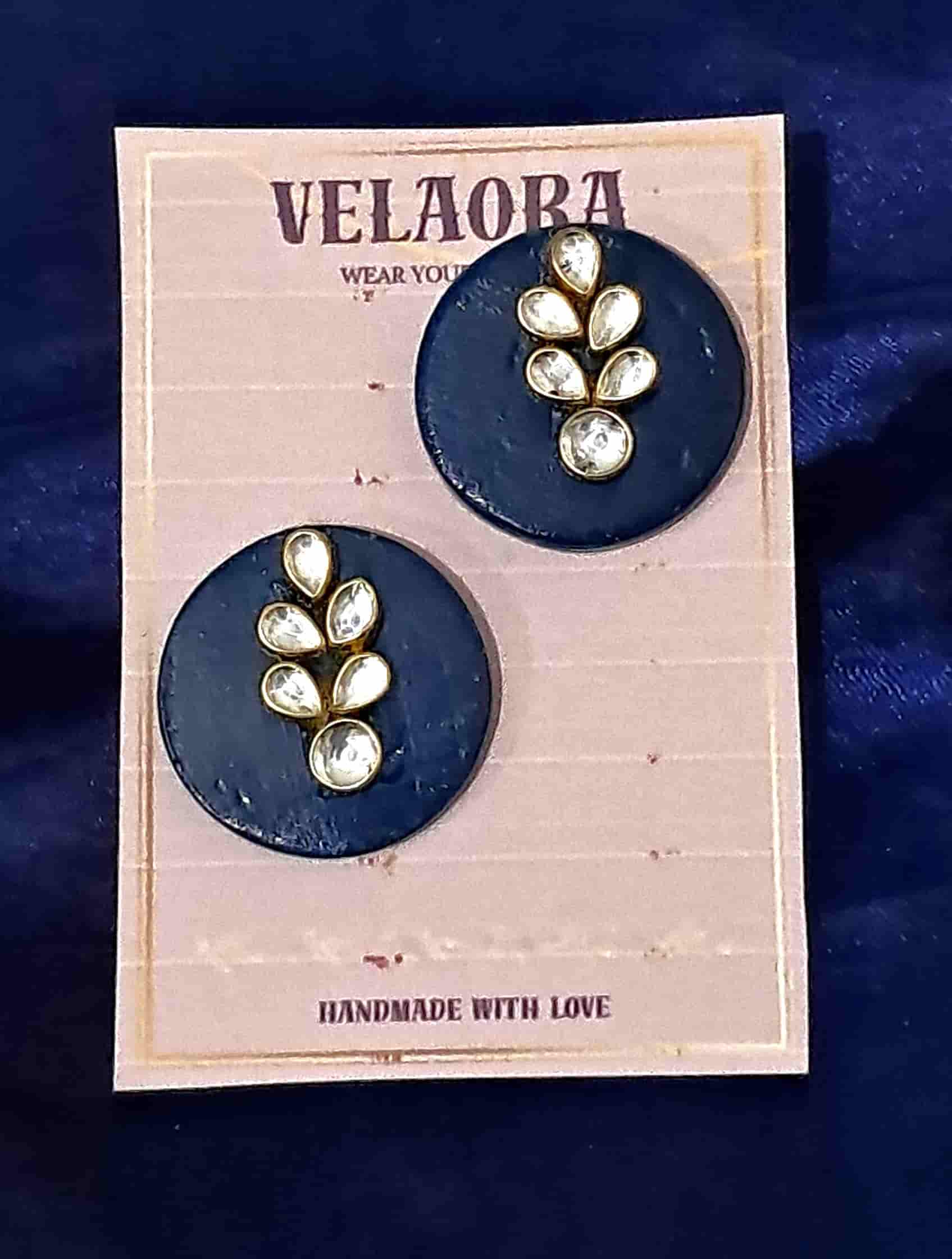 Ambarika Kundan Statement Earrings for Women | Elegant Party Wear Jewelry by Velaora Jewels