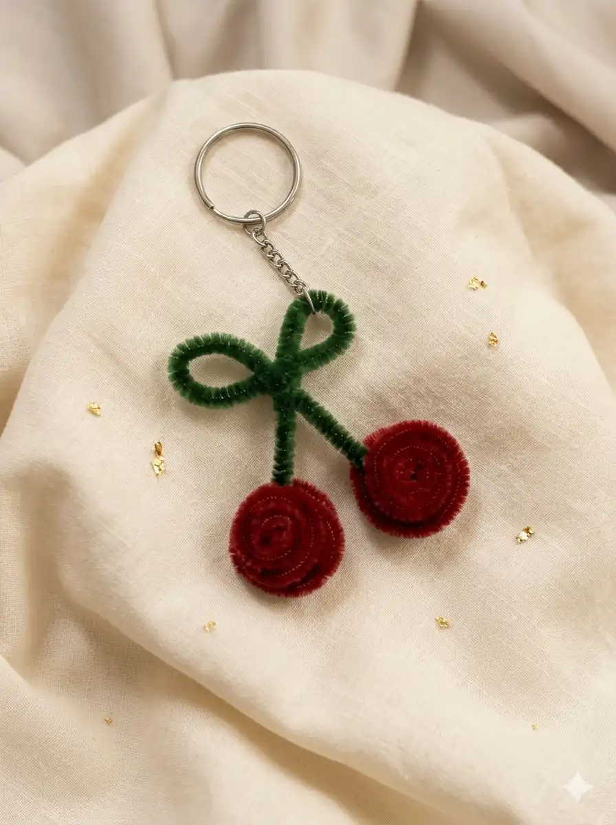 Cherry Keychain  Handmade for Girls by Velaora Jewels