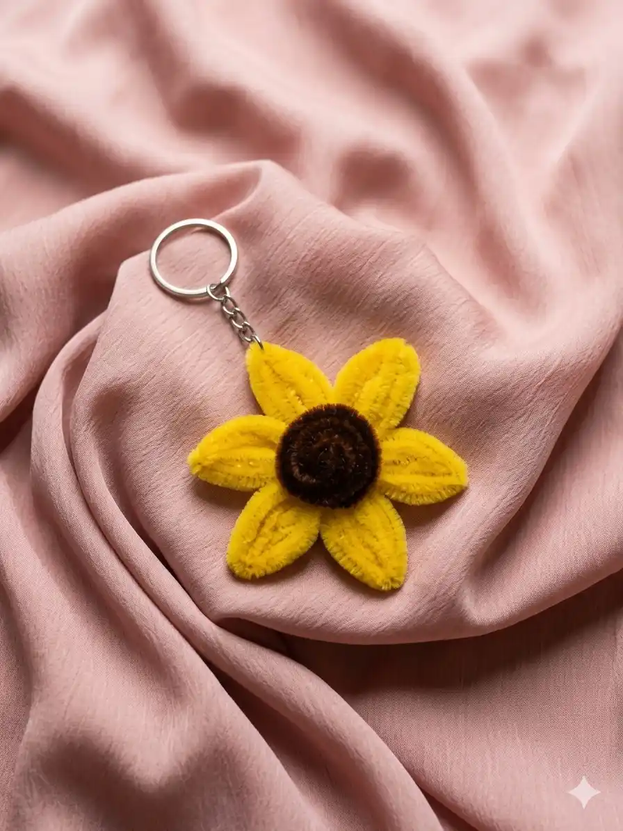 Sunflower Handmade Keychain for Girls by Velaora Jewels