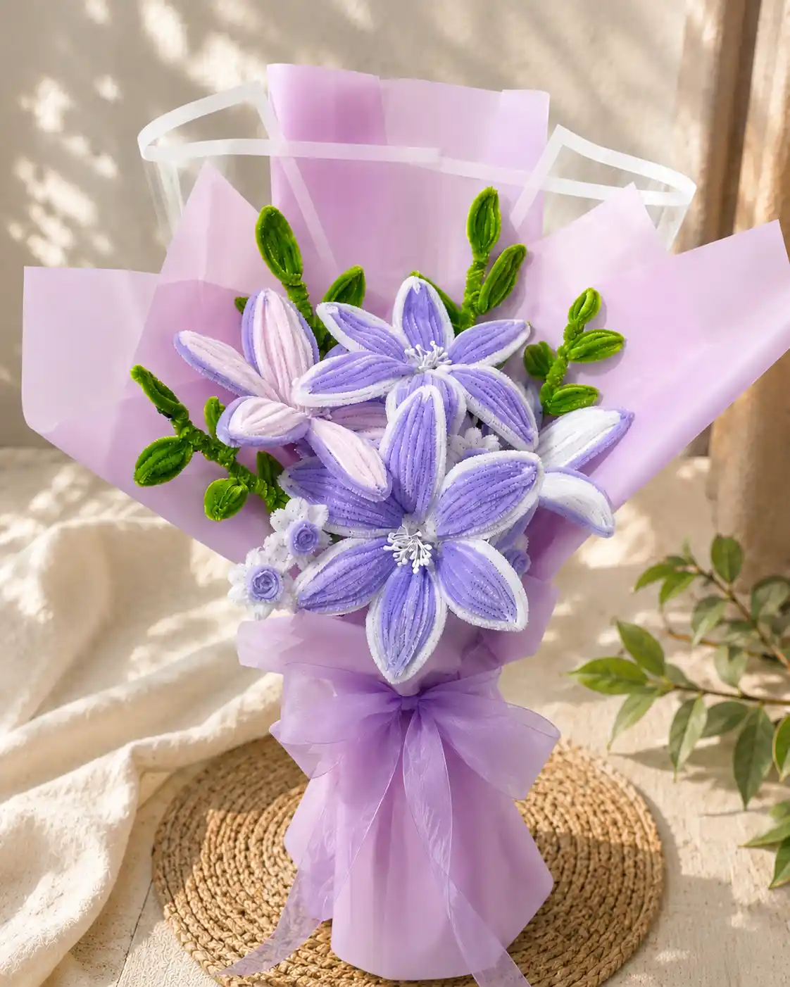 Handmade Lavender Flower Bouquet by Velaora Jewels