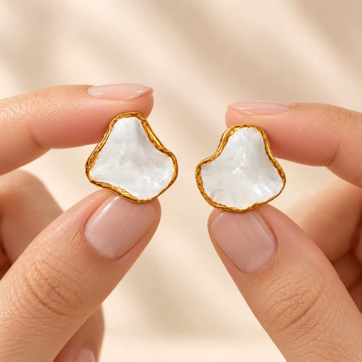 white classy stud by Velaora Jewels